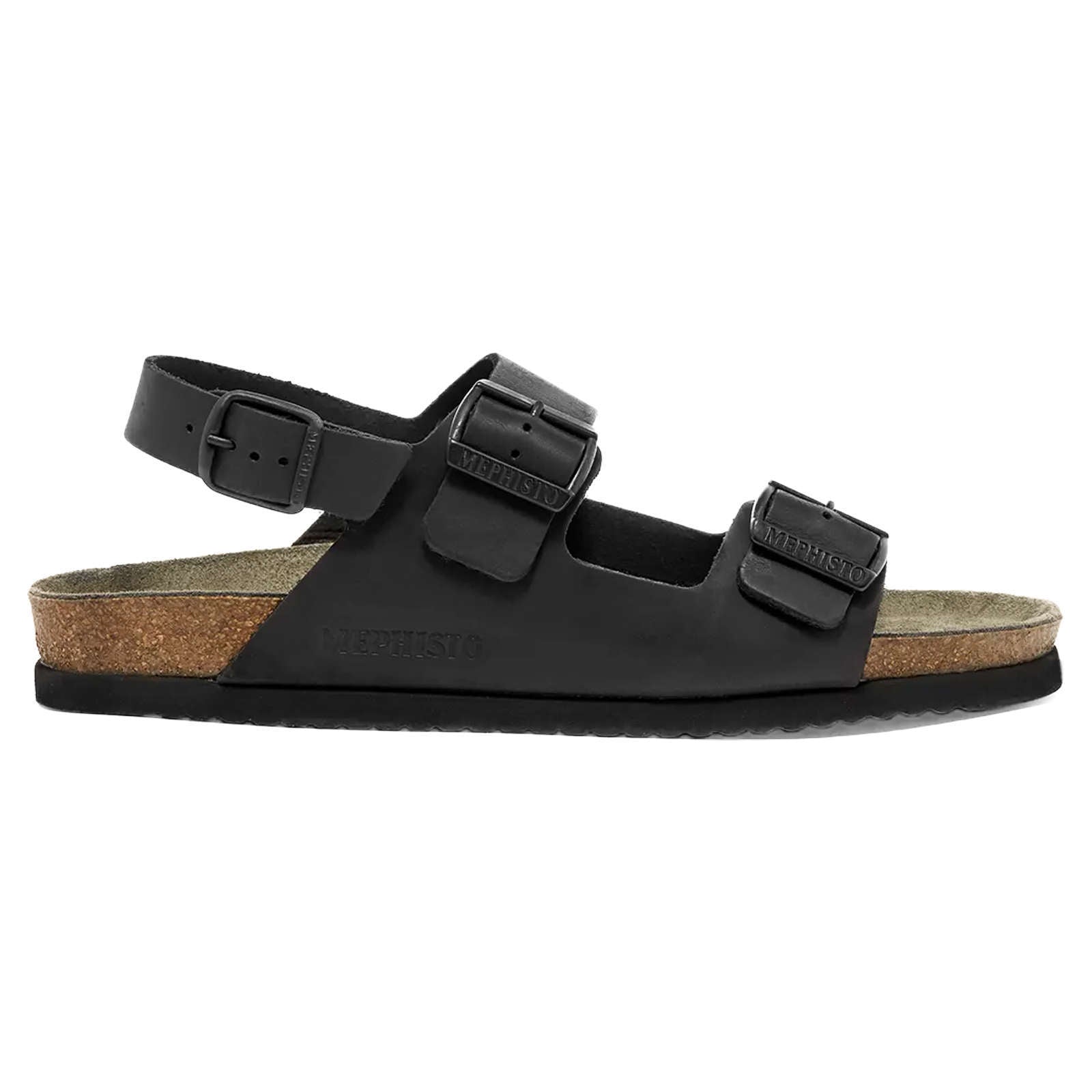 Mephisto Nardo Nubuck Mens Sandals#color_black