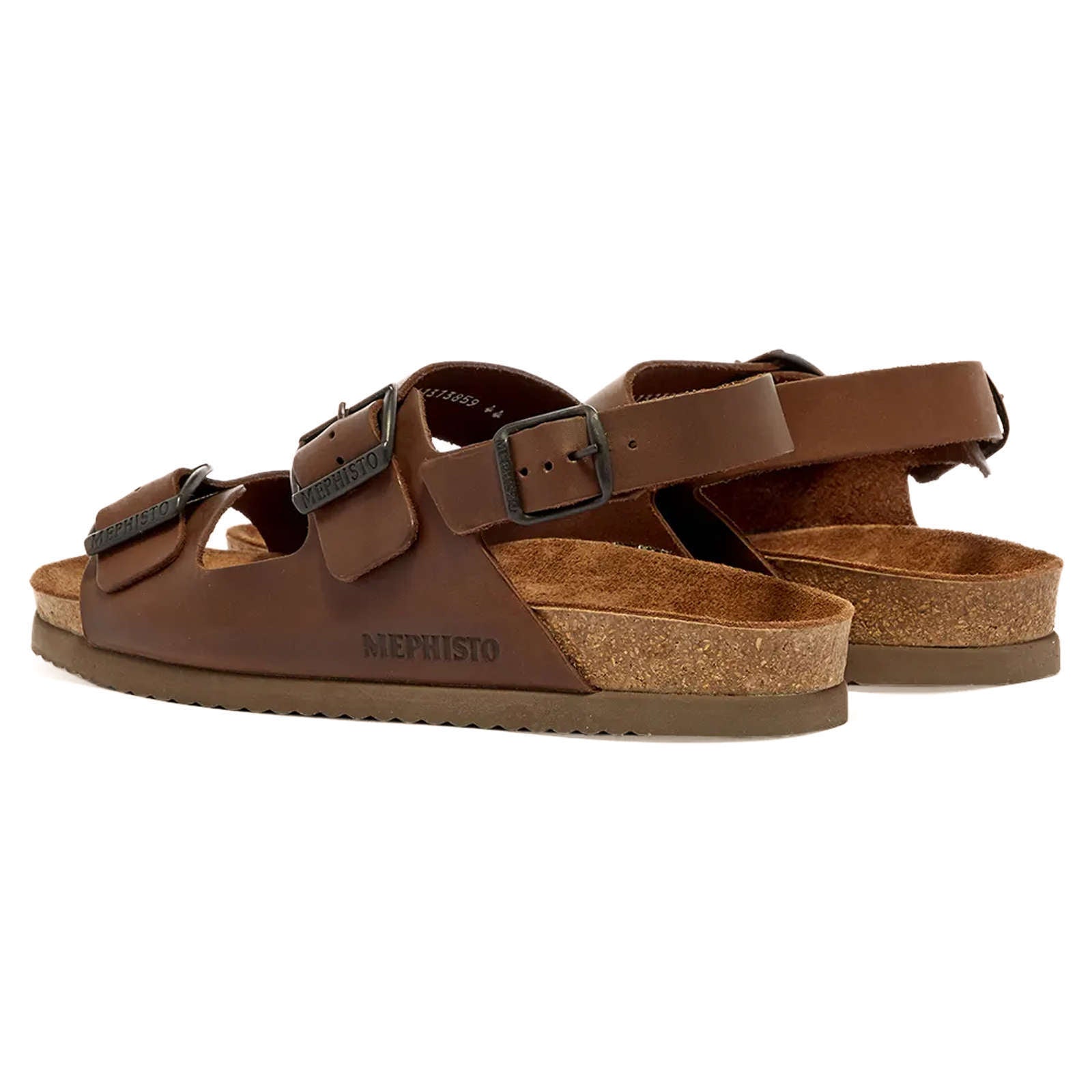 Mephisto Nardo Nubuck Mens Sandals#color_dark brown