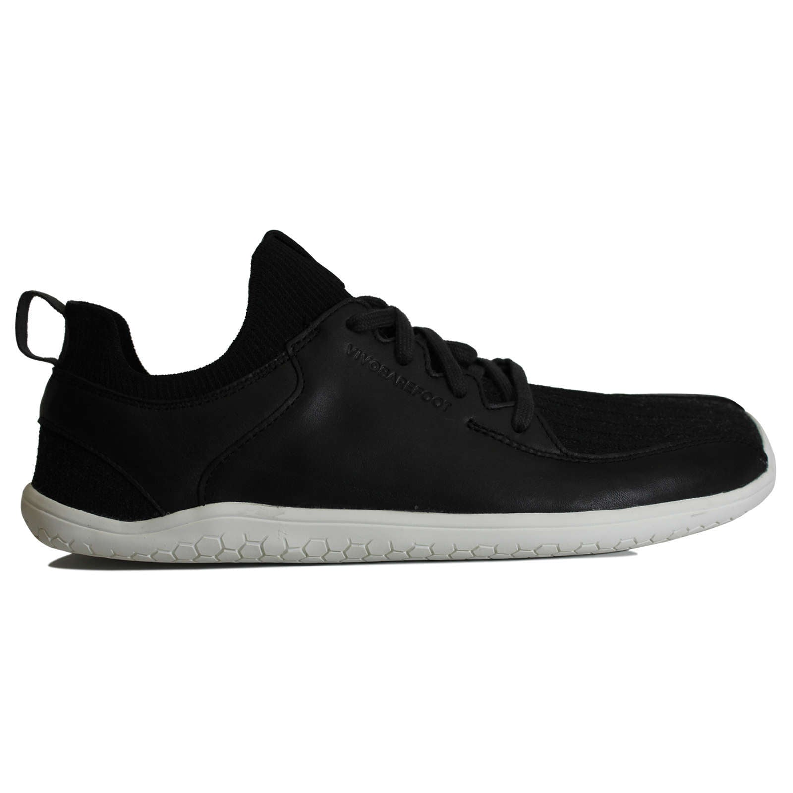 Vivobarefoot Primus Knit II Textile Leather Womens Sneakers#color_obsidian