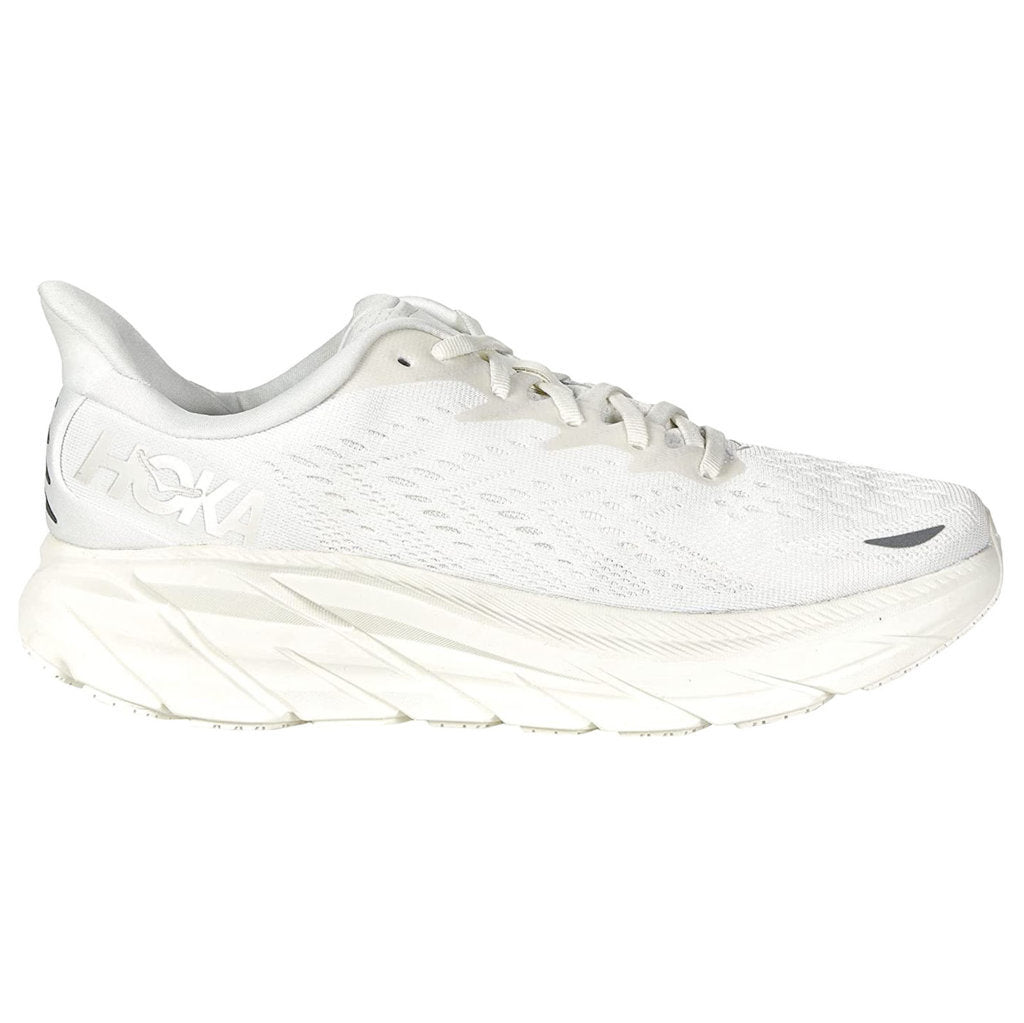 Hoka One One Clifton 8 Textile Mens Sneakers#color_white