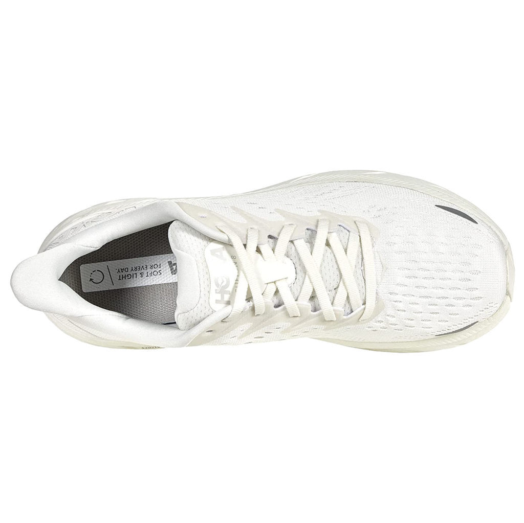 Hoka One One Clifton 8 Textile Mens Sneakers#color_white