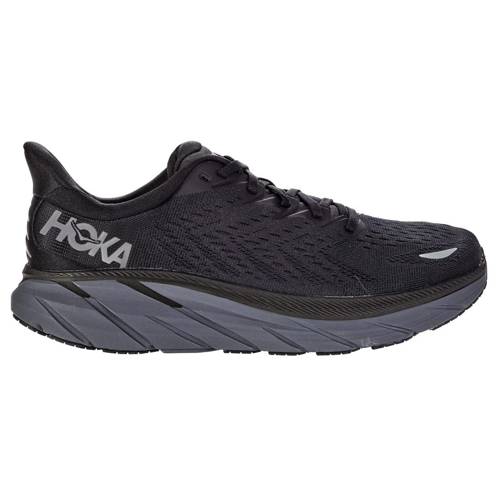 Hoka One One Clifton 8 Textile Mens Sneakers#color_black black