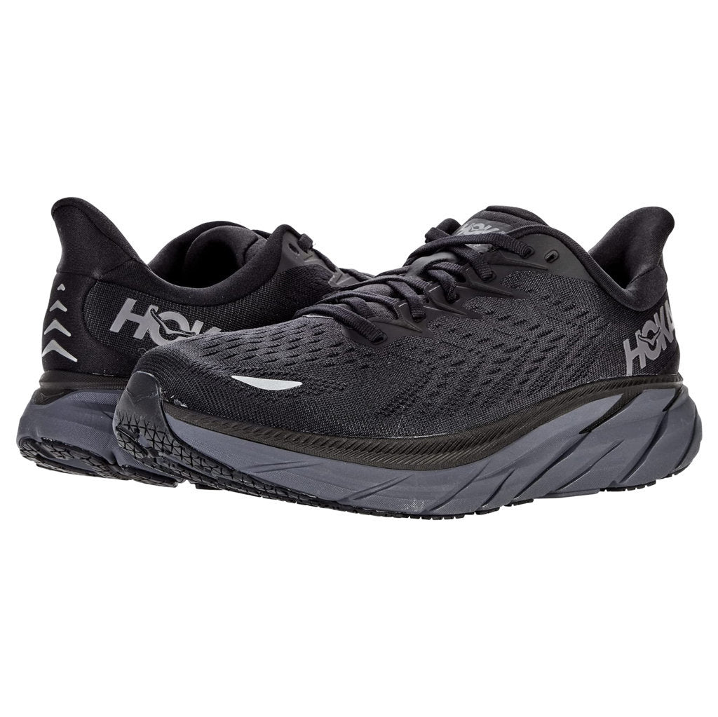 Hoka One One Clifton 8 Textile Mens Sneakers#color_black black