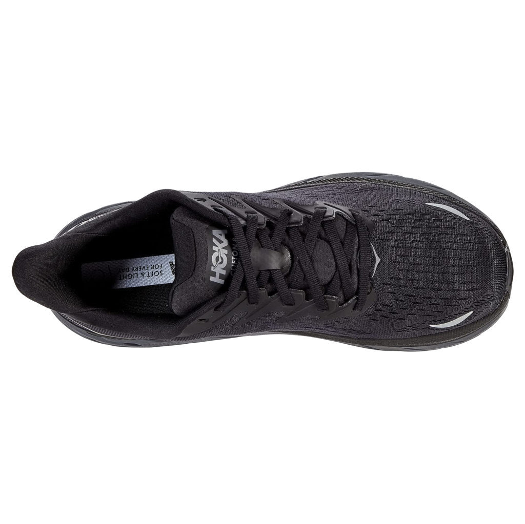 Hoka One One Clifton 8 Textile Mens Sneakers#color_black black