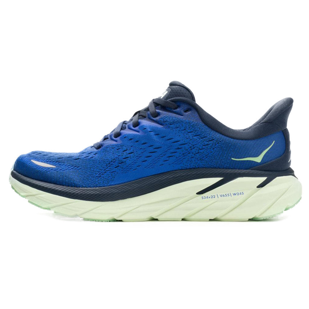 Hoka One One Clifton 8 Textile Mens Sneakers#color_dazzling blue outer space
