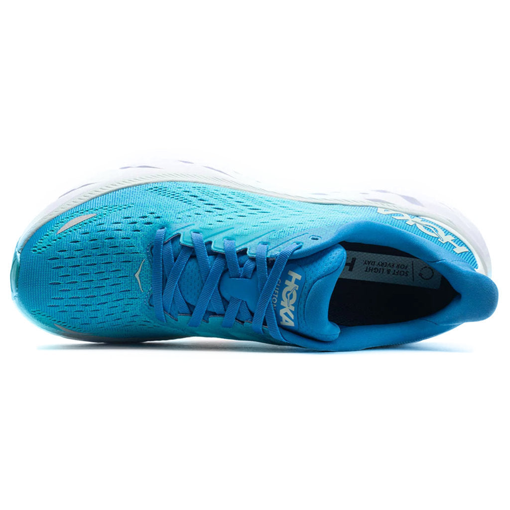 Hoka One One Clifton 8 Textile Mens Sneakers#color_ibiza blue scuba blue