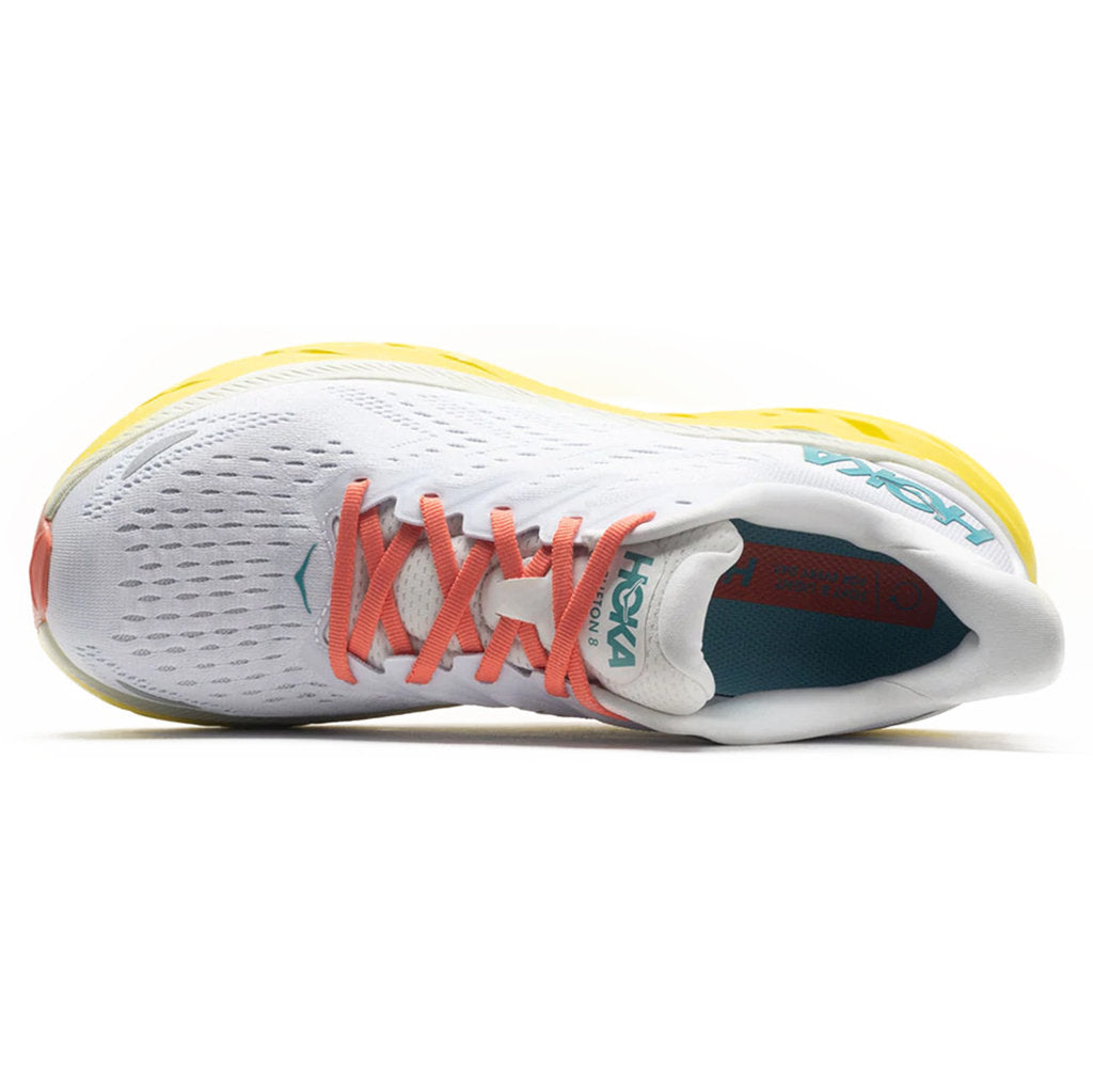 Hoka One One Clifton 8 Textile Mens Sneakers#color_blanc de blanc illuminating