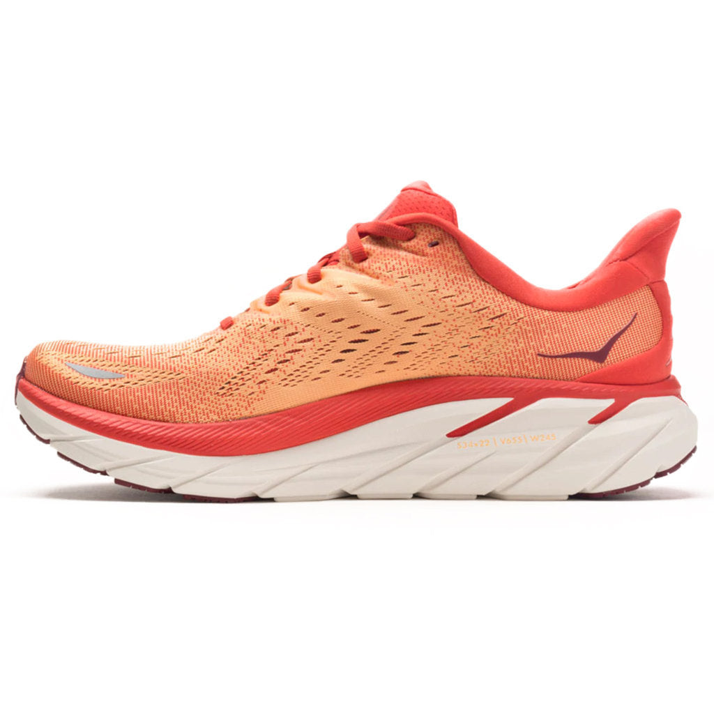 Hoka One One Clifton 8 Textile Mens Sneakers#color_fiesta blazing orange