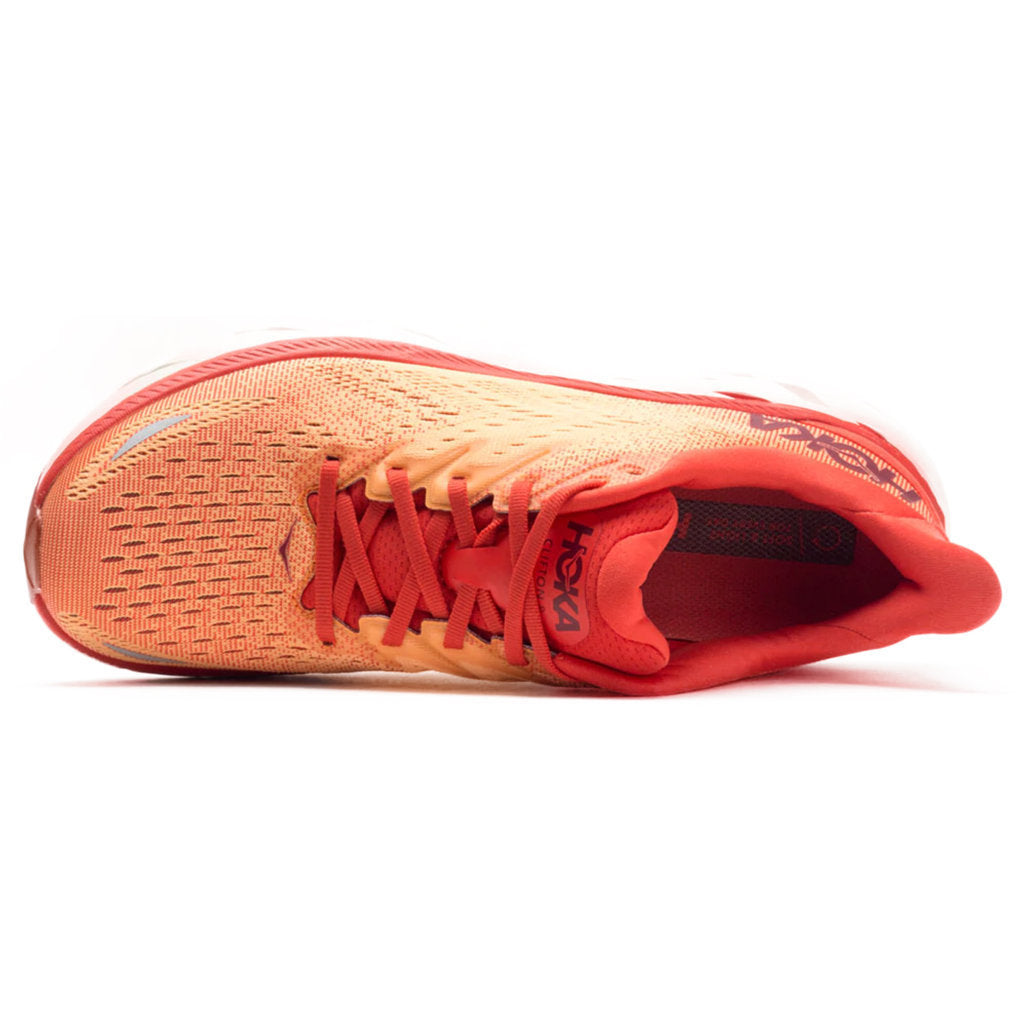 Hoka One One Clifton 8 Textile Mens Sneakers#color_fiesta blazing orange