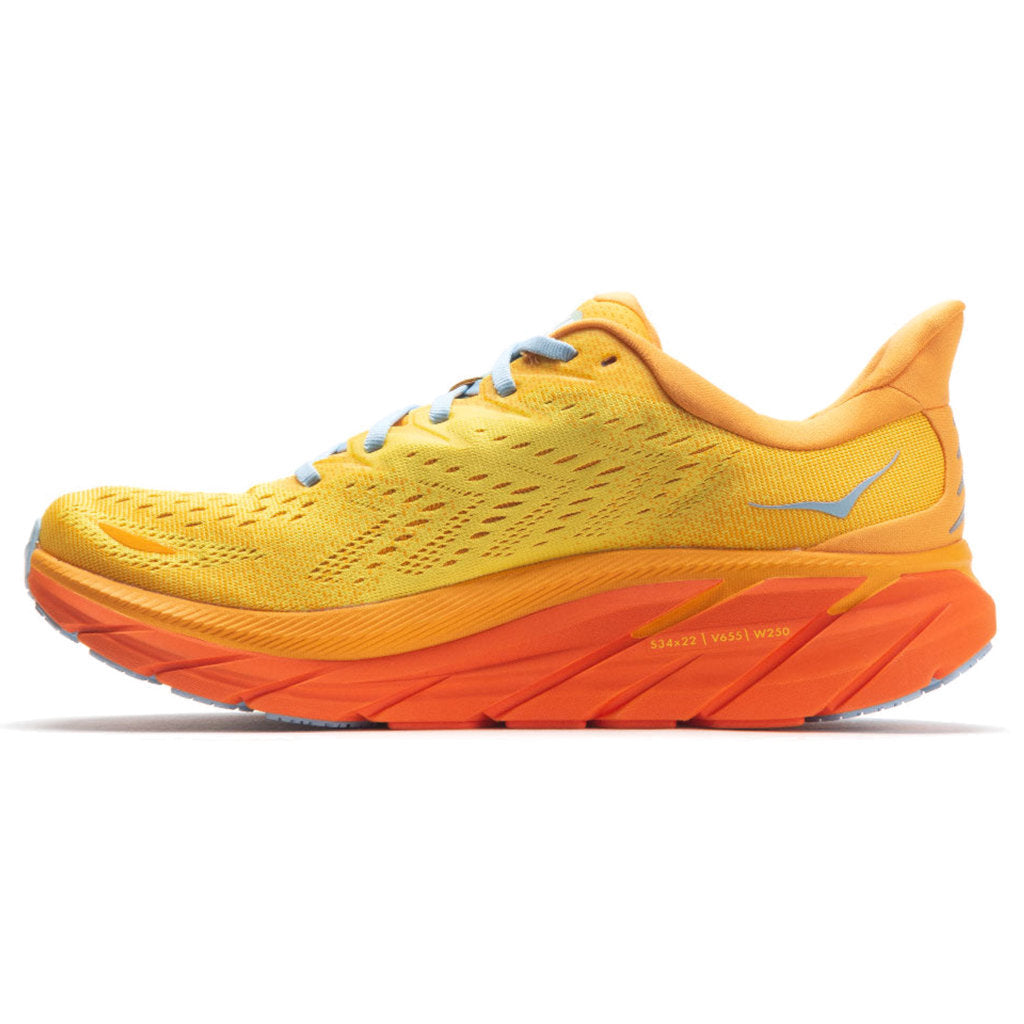 Hoka One One Clifton 8 Textile Mens Sneakers#color_radiant yellow maize
