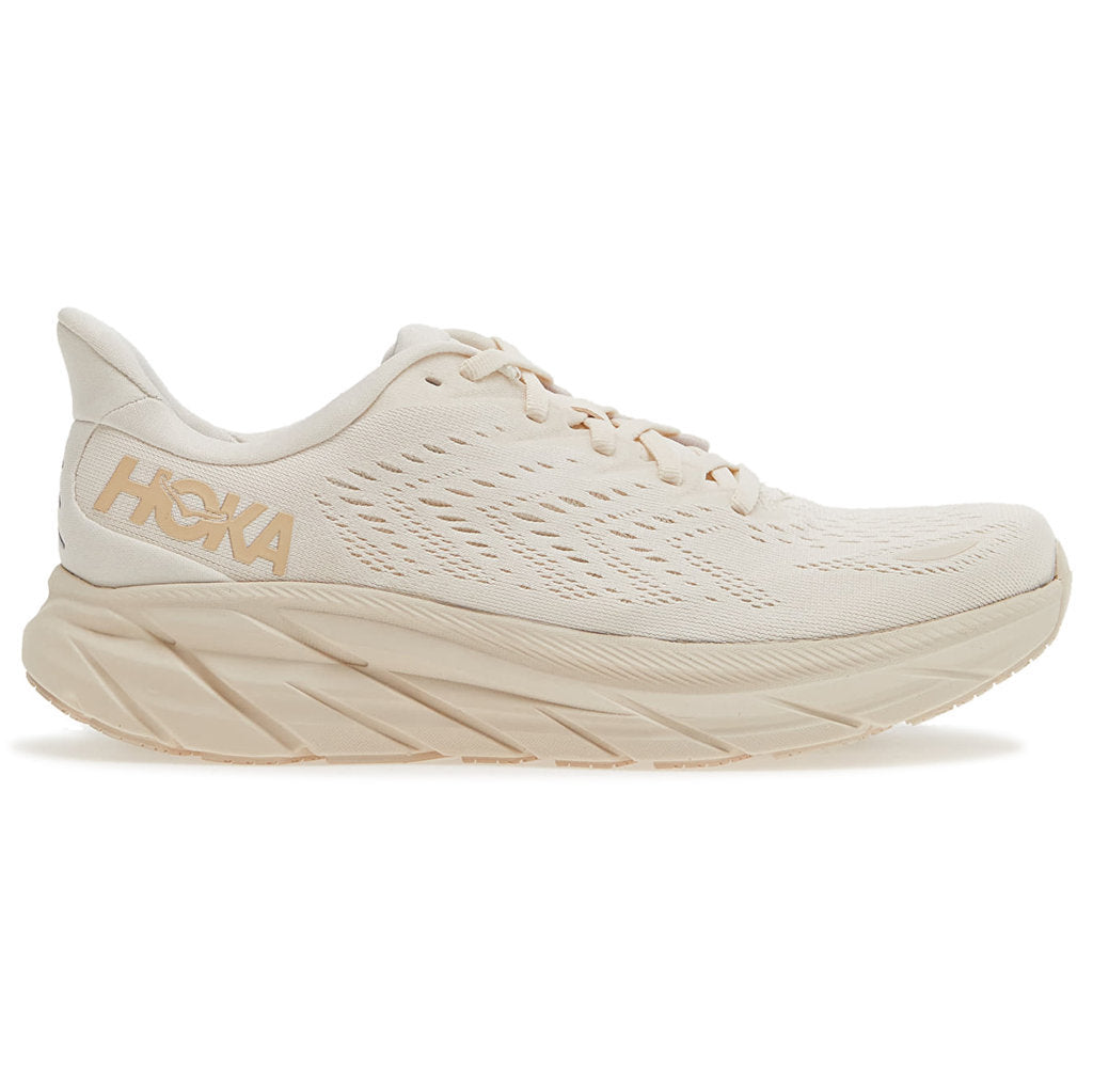 Hoka One One Clifton 8 Textile Mens Sneakers#color_eggnog shifting sand