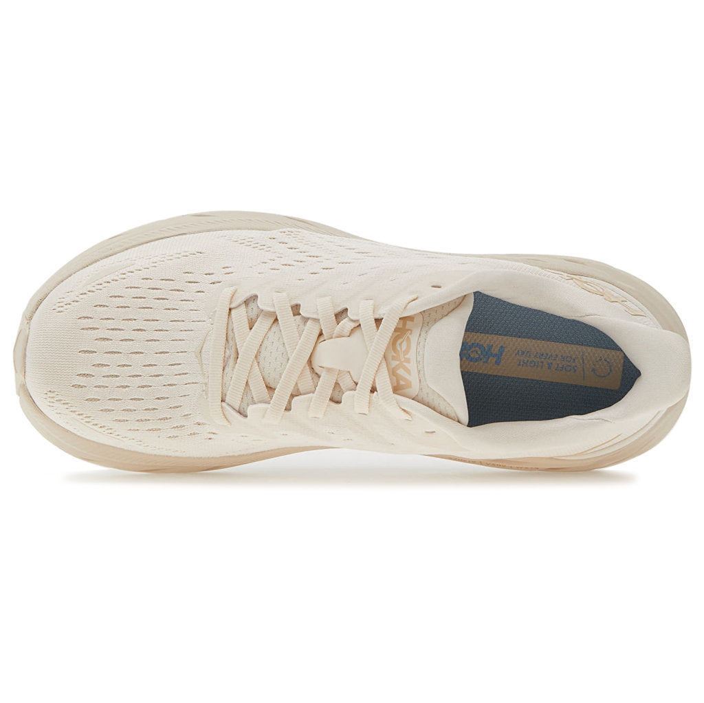 Hoka One One Clifton 8 Textile Mens Sneakers#color_eggnog shifting sand