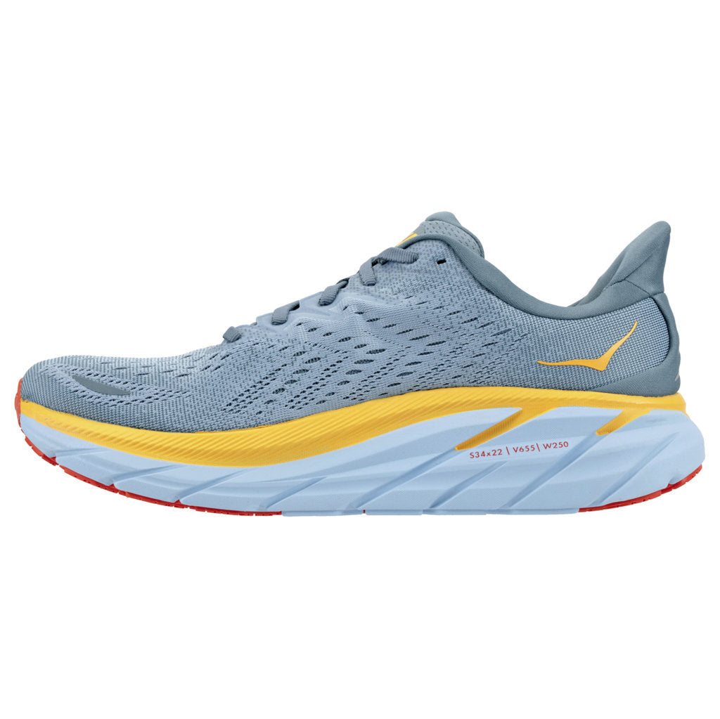 Hoka Clifton 8 Mesh Men's Running Shoes#color_goblin blue mountain spring