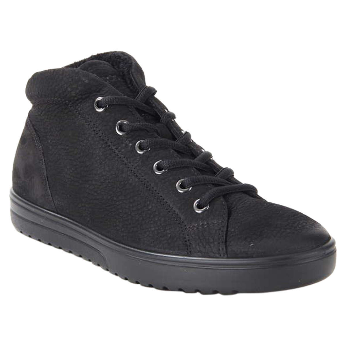 Ecco Fara 235343 Nubuck Womens Sneakers#color_black
