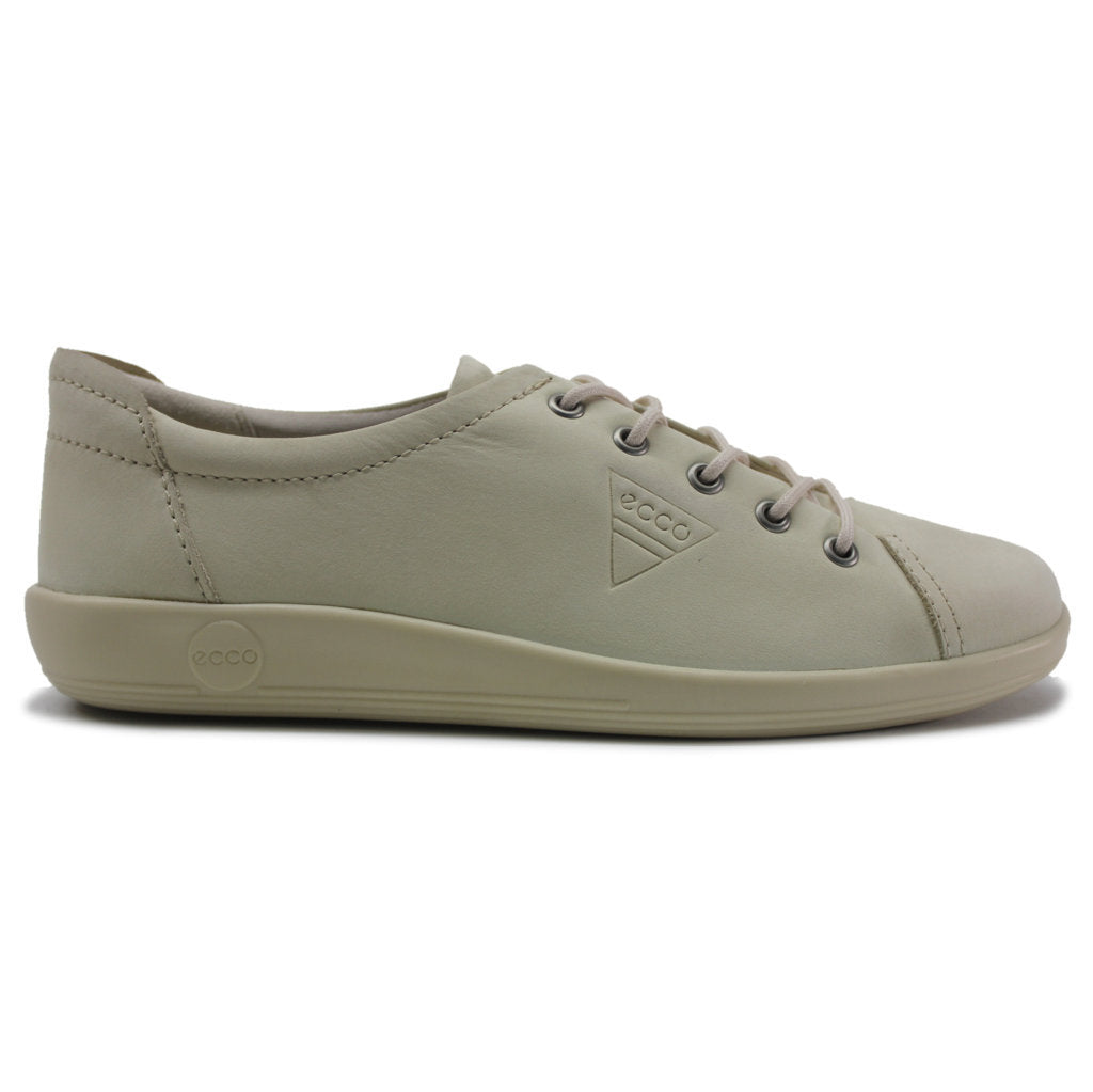 Ecco Soft 2.0 206503 Leather Womens Sneakers#color_limestone