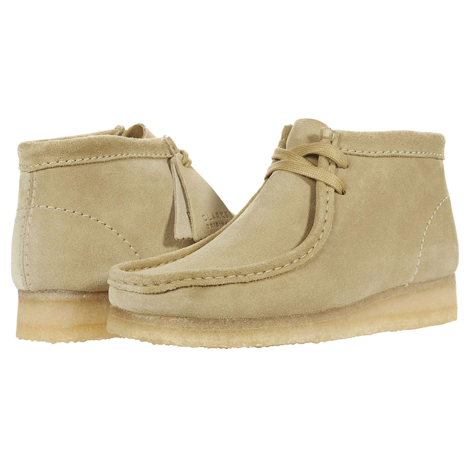 Clarks Originals Wallabee Suede Leather Women's Boots#color_maple