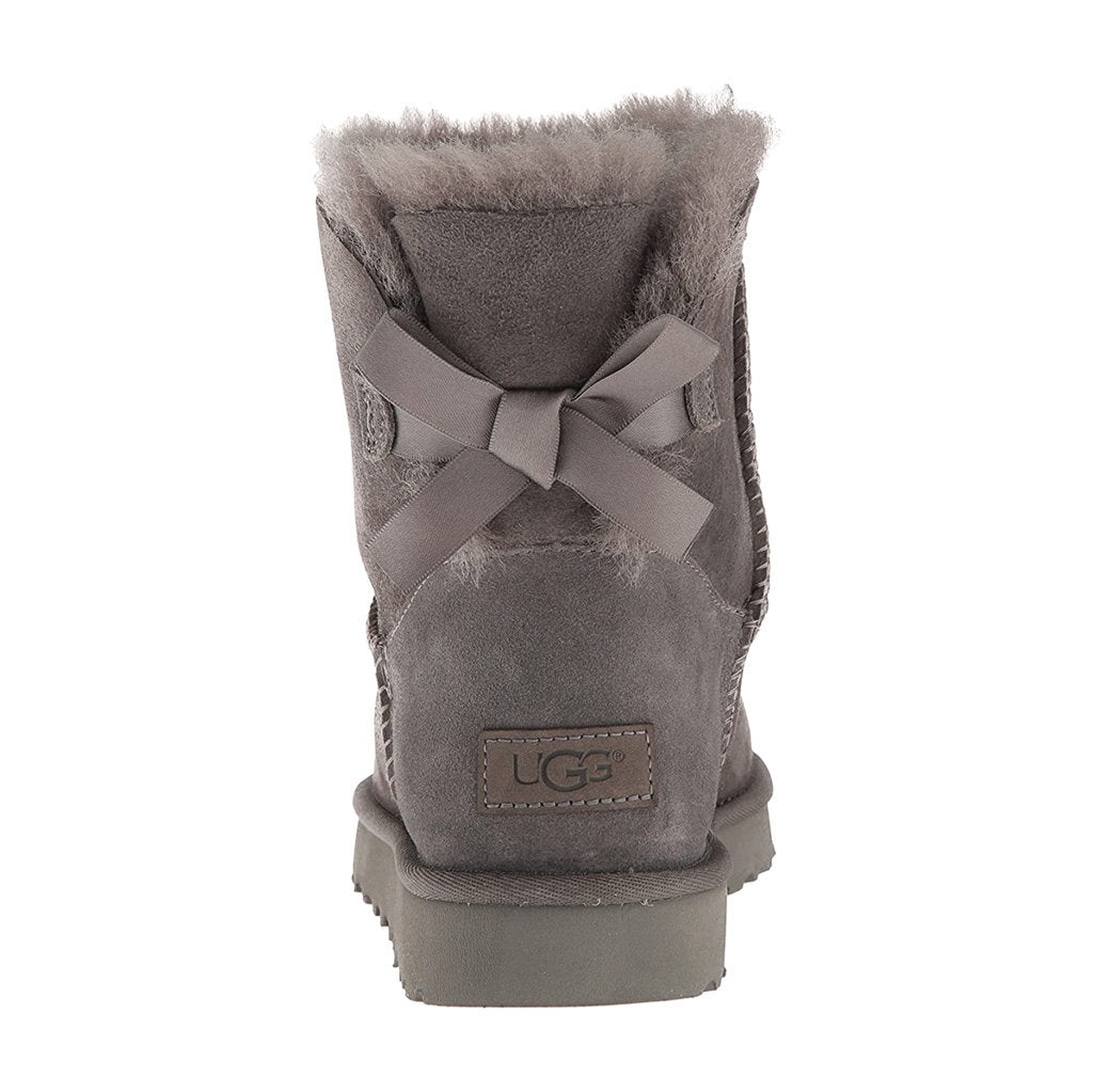 UGG Mini Bailey Bow II Suede Sheepskin Women's Winter Boots#color_grey