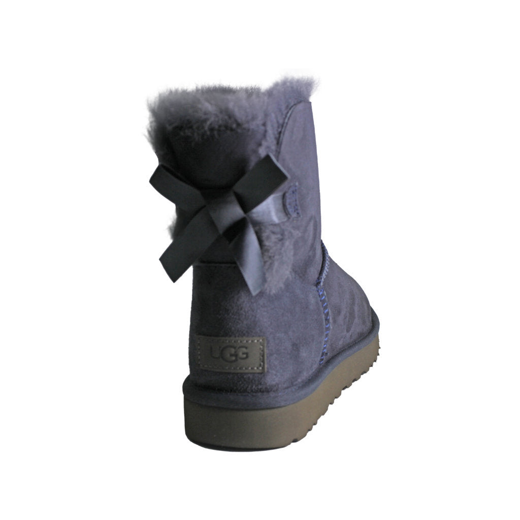 UGG Mini Bailey Bow II Suede Sheepskin Women's Winter Boots#color_eve blue