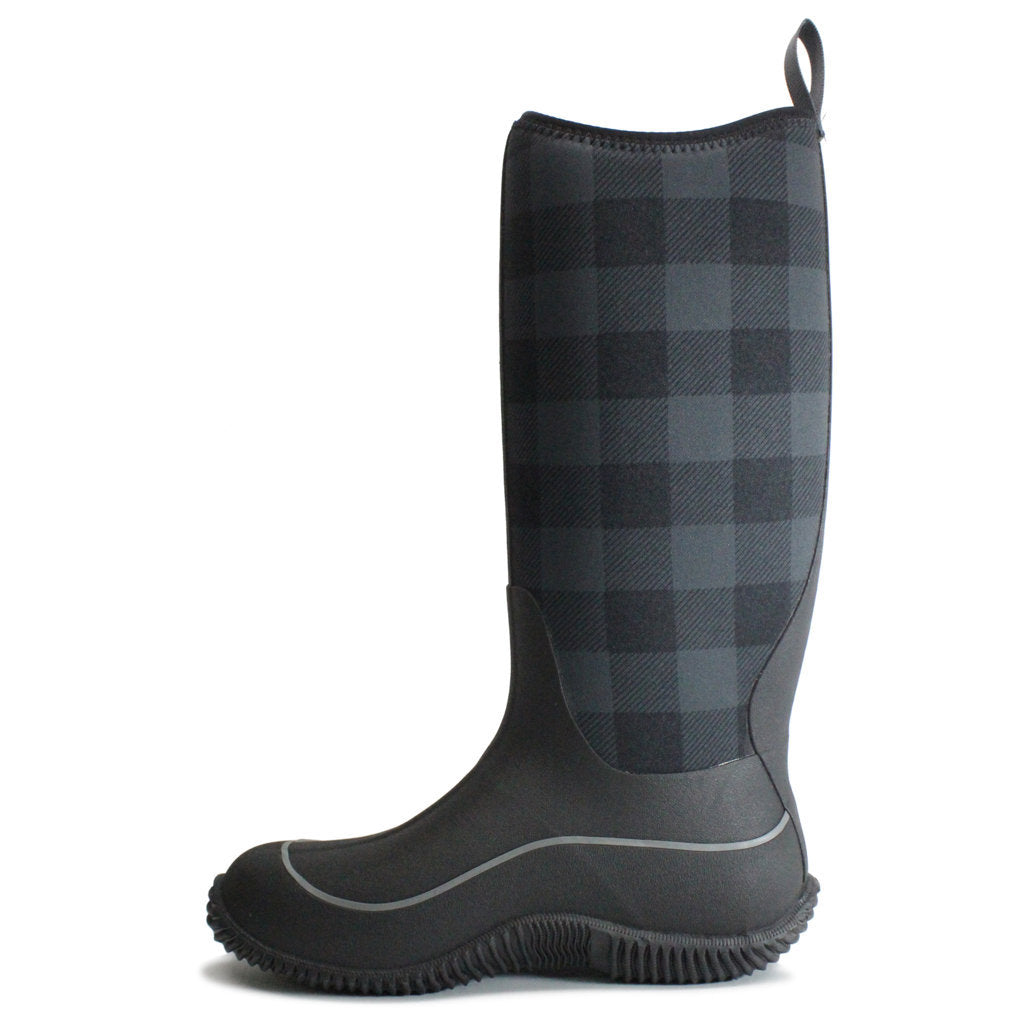 Muck Hale Rubber Synthetic Womens Boots#color_black grey plaid
