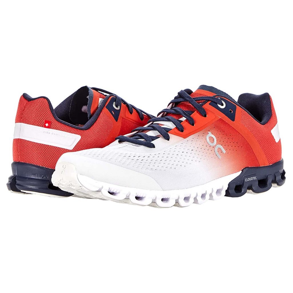 On Running Cloudflow Mesh Men's Low-Top Sneakers#color_rust eclipse