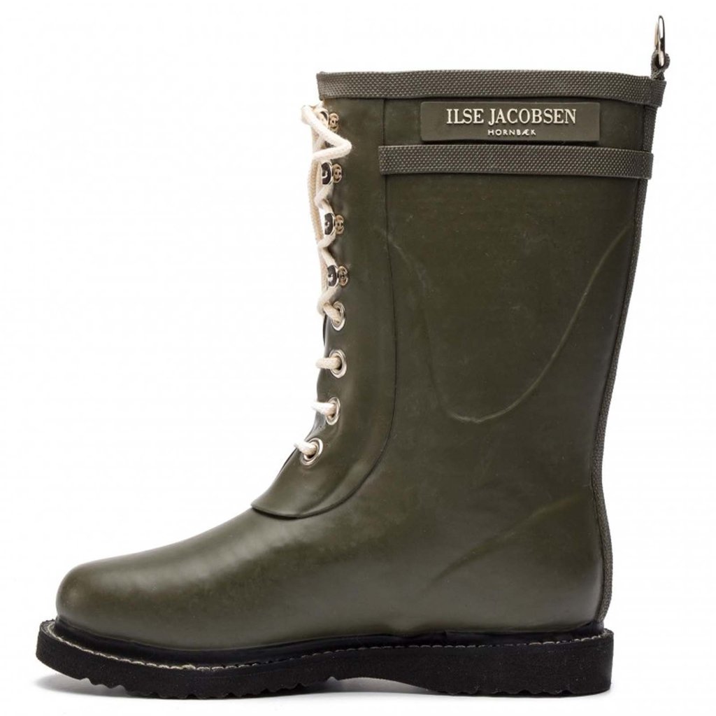 Ilse Jacobsen Rub15 Rubber Womens Boots#color_army