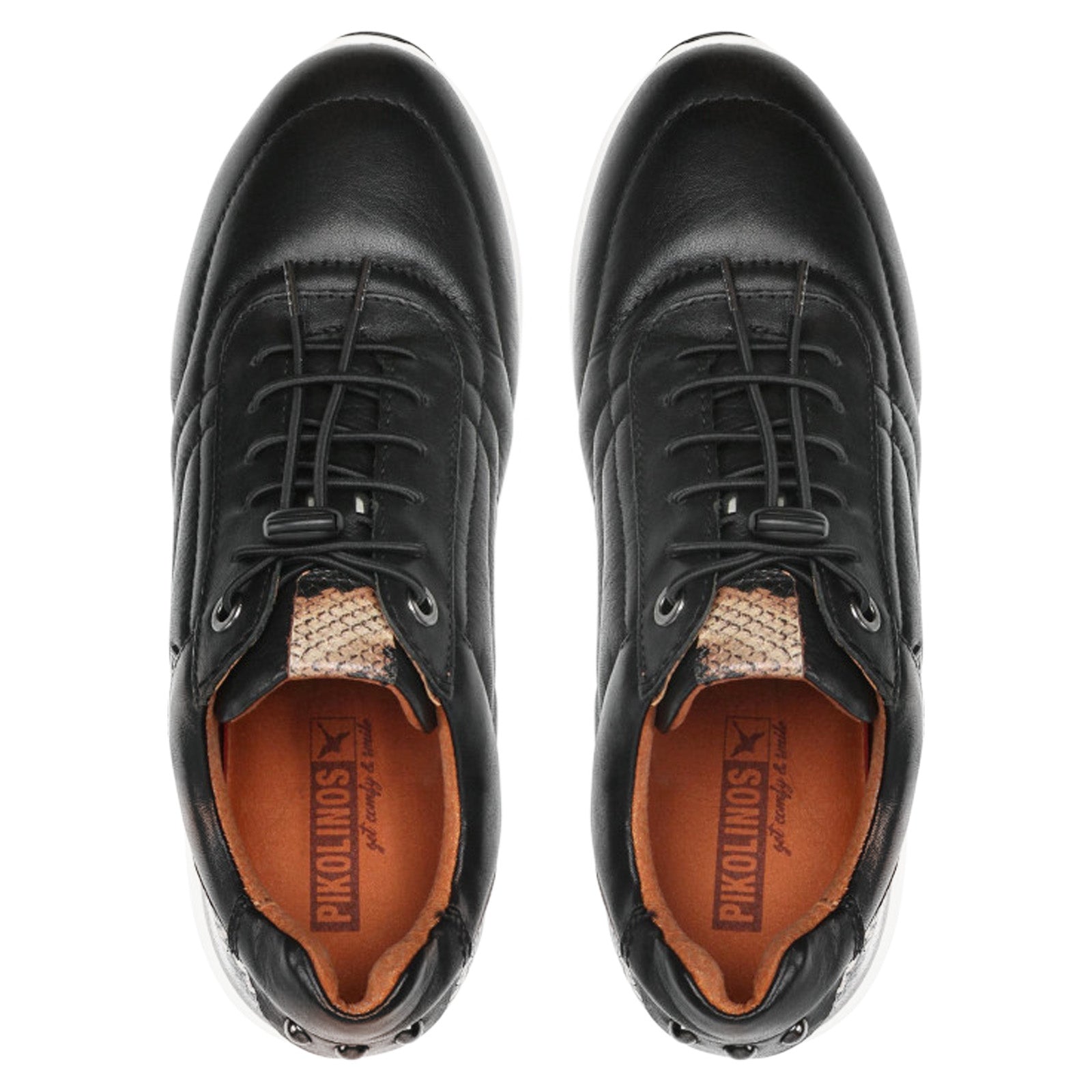Pikolinos Sella Leather Womens Sneakers#color_black
