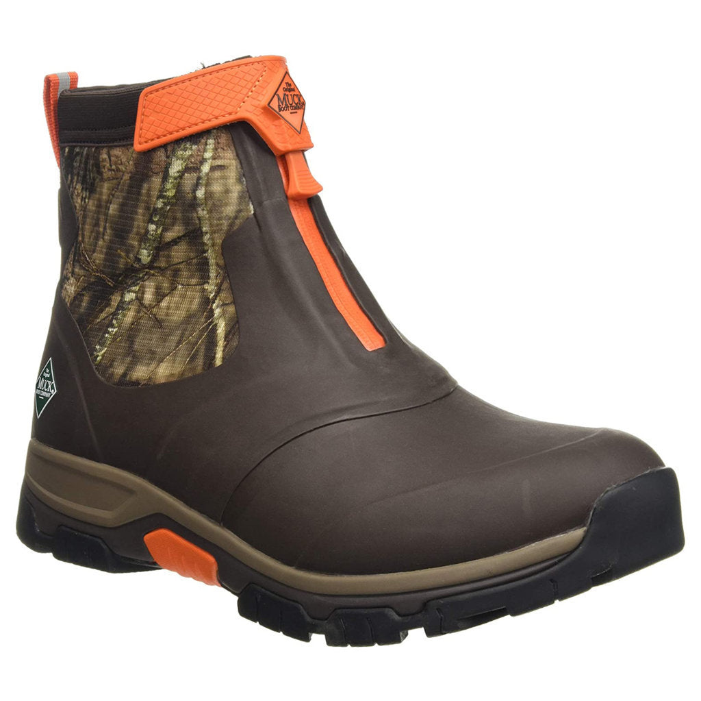 Muck Apex Mid Zip Rubber Synthetic Mens Boots#color_brown mossy oak