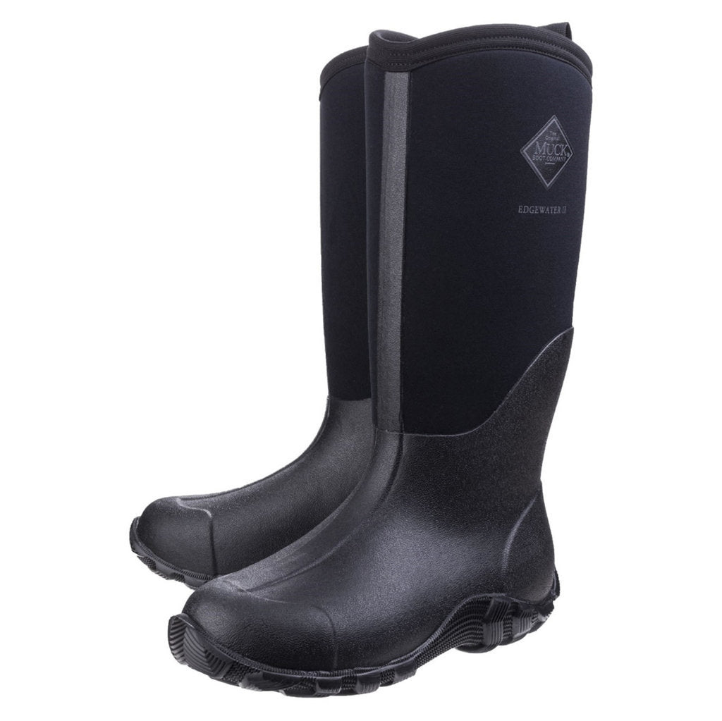 Muck Boot Edgewater II Rubber Synthetic Unisex Boots#color_black black