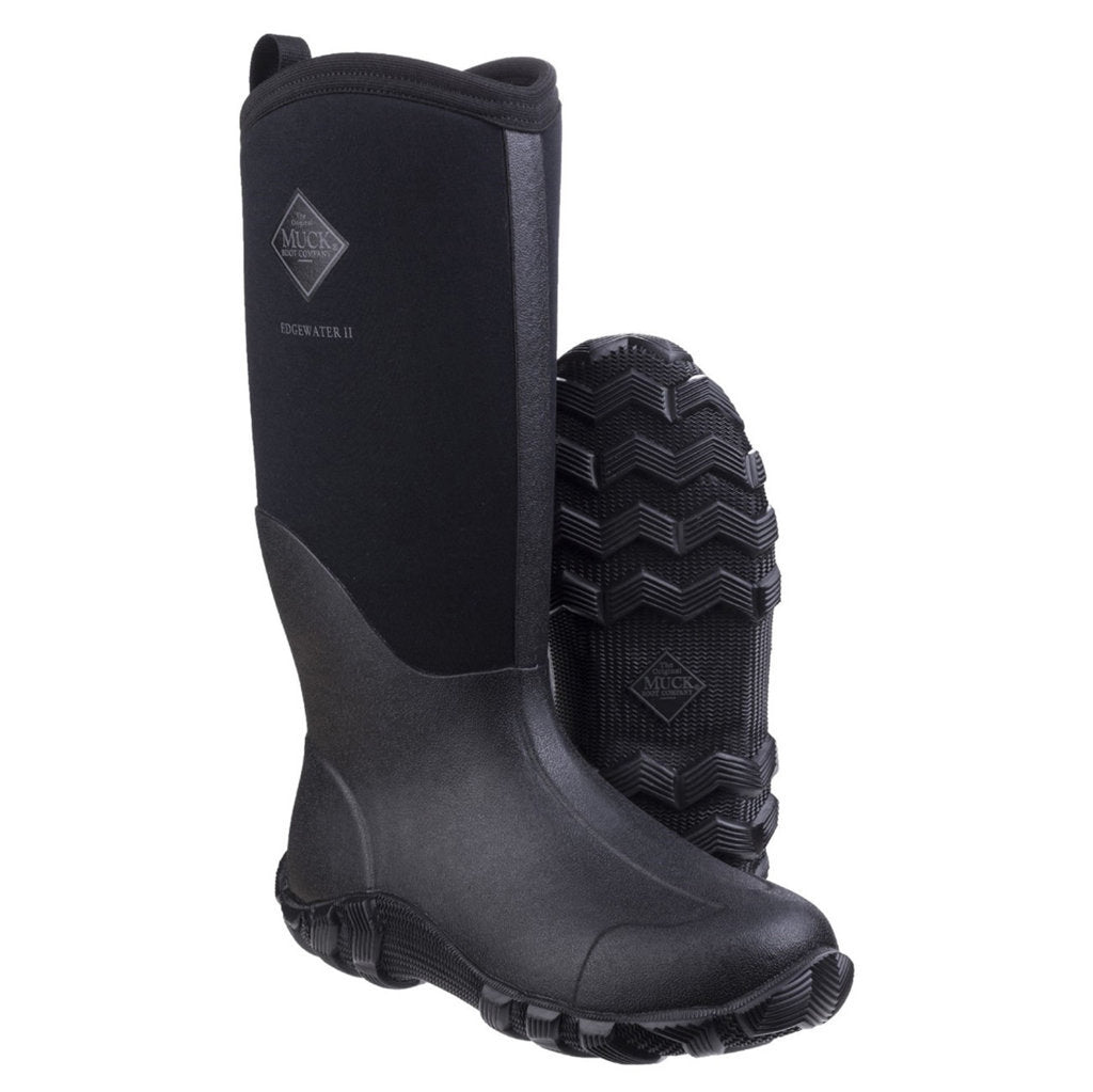 Muck Boot Edgewater II Rubber Synthetic Unisex Boots#color_black black
