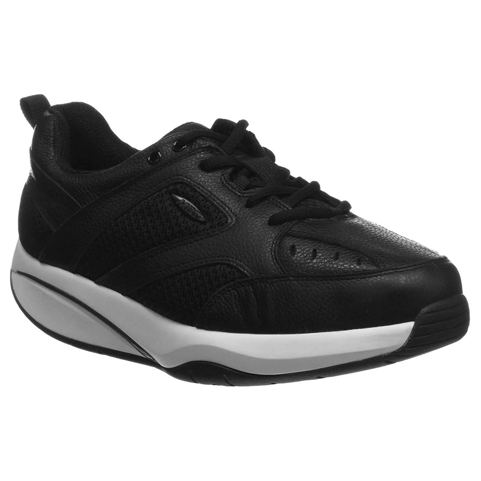 MBT Anataka DX Nappa Suede Leather & Mesh Women's Low-Top Sneakers#color_black
