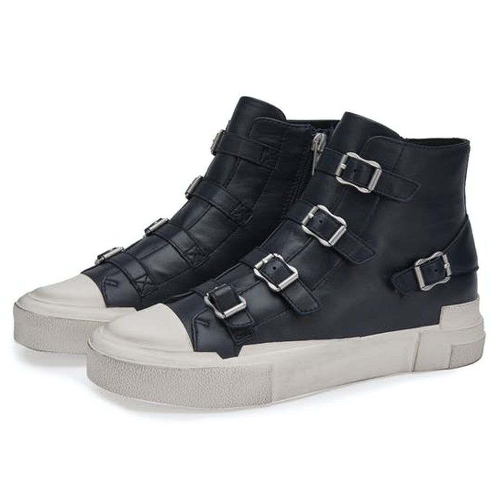 Ash Gang Nappa Leather Women's High-Top Sneakers#color_black