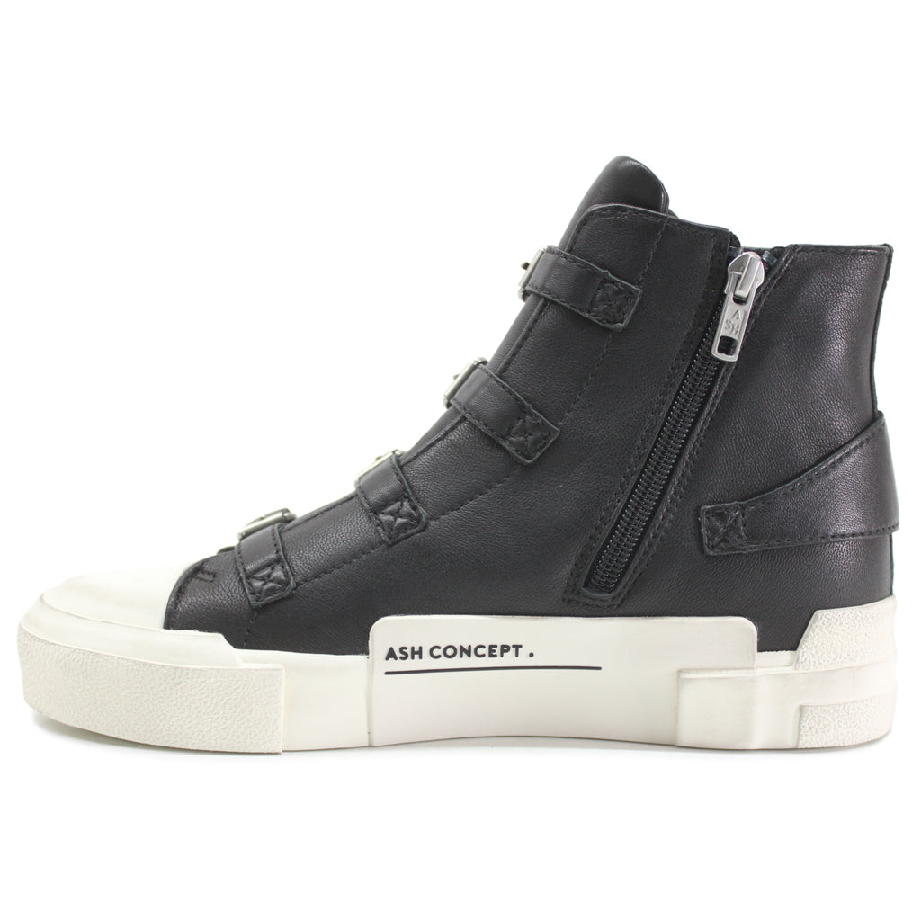 Ash Gang Nappa Leather Women's High-Top Sneakers#color_black black