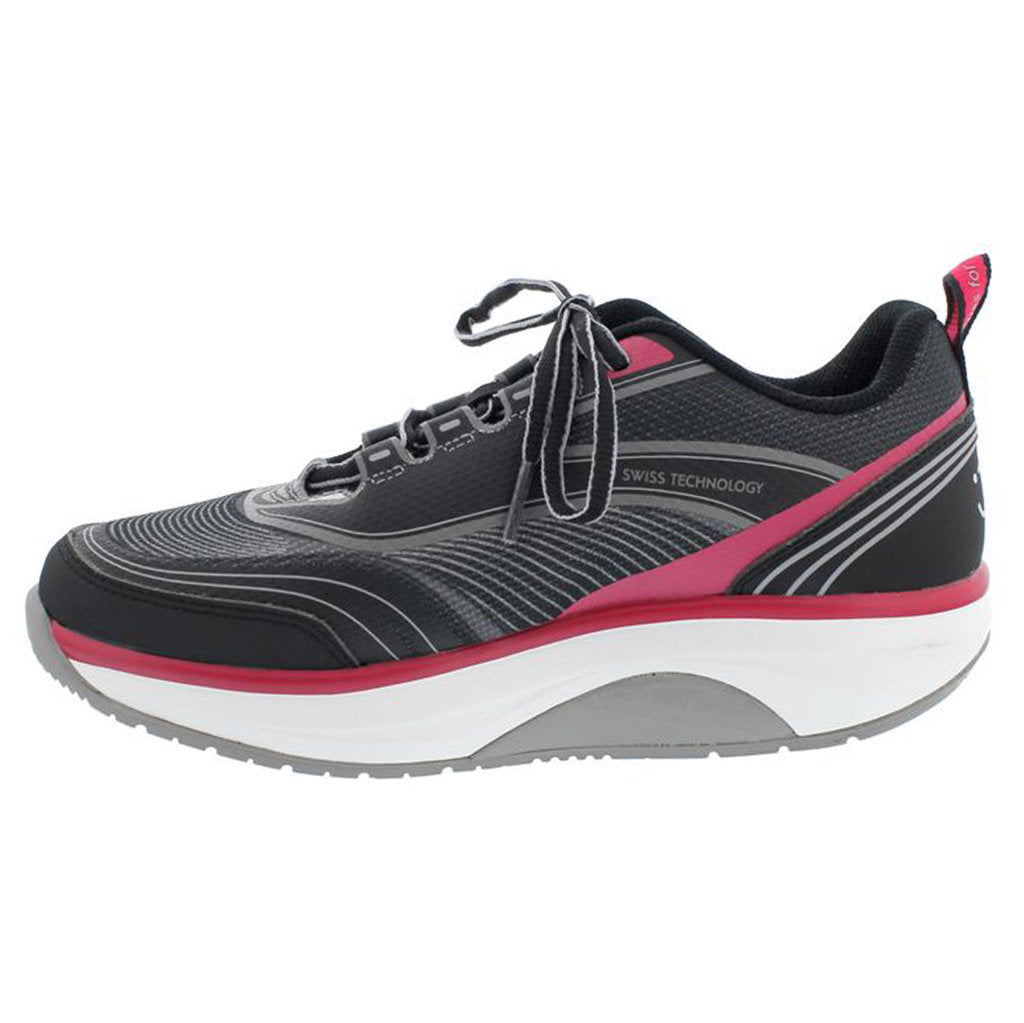 Joya ID Zoom II PU Leather & Textile Women's Sneakers#color_black pink
