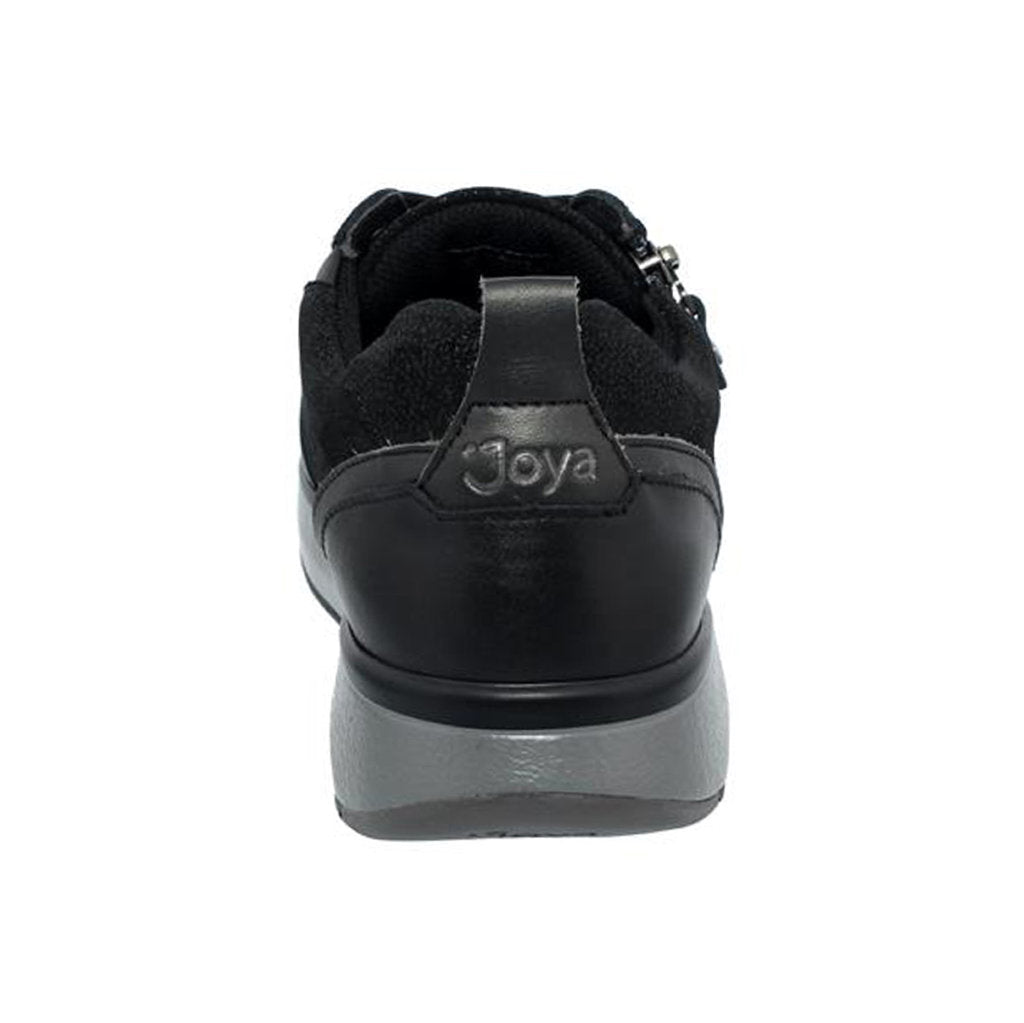 Joya Laura II Full Grain Velour Leather Women's Wide Sneakers#color_black