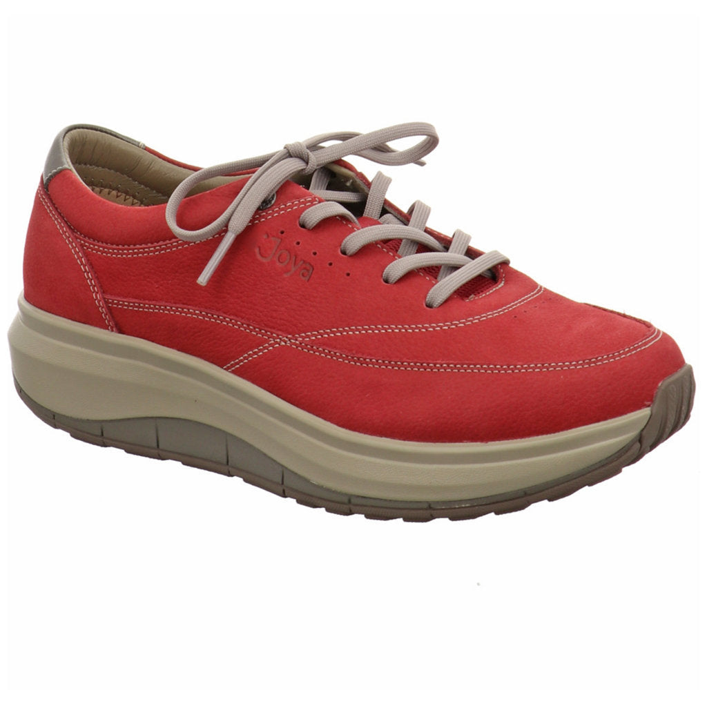 Joya Venice Velour Leather & Textile Women's Extra Wide Sneakers#color_red
