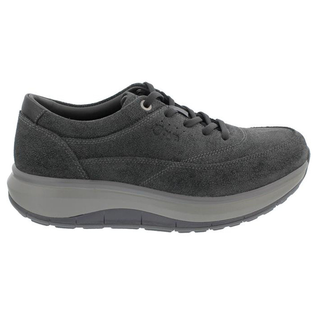 Joya Venice Velour Leather & Textile Women's Extra Wide Sneakers#color_dark grey