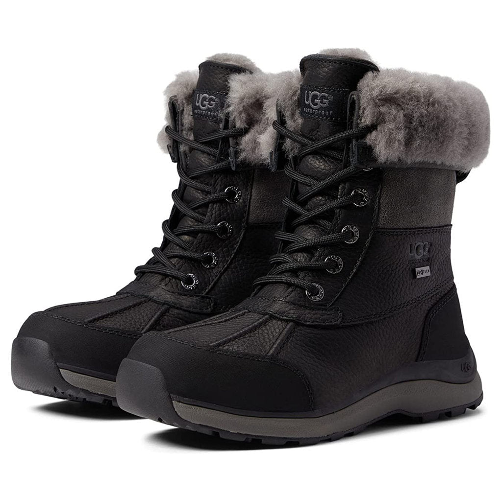 UGG Adirondack III Waterproof Suede Sheepskin Women's Winter Boots#color_black