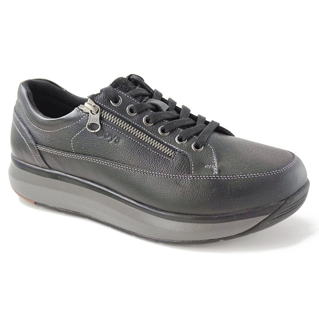 Joya Bruno Leather Mens Shoes#color_black