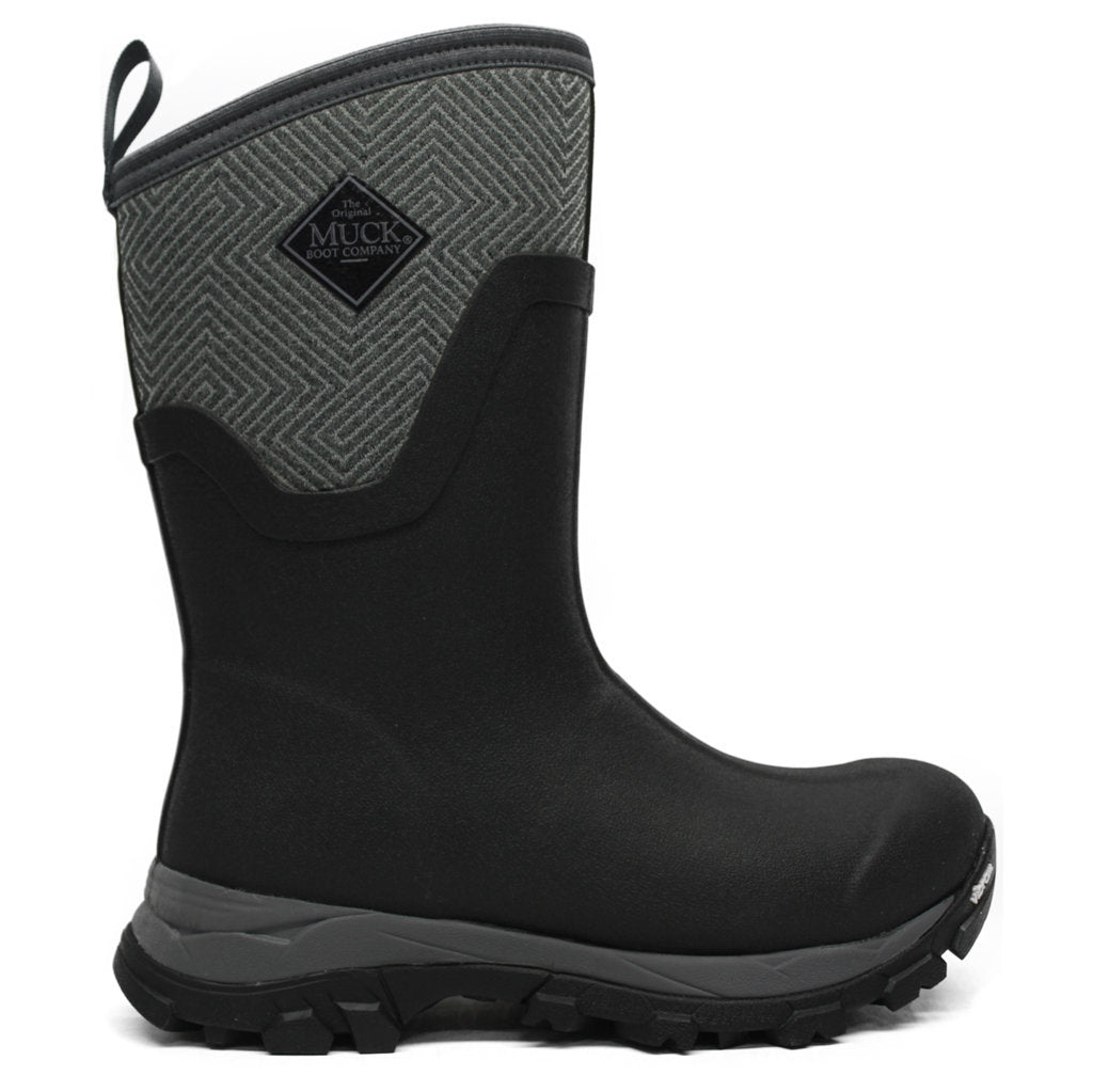 Muck Arctic Ice AGAT Mid Synthetic Textile Womens Boots#color_black grey