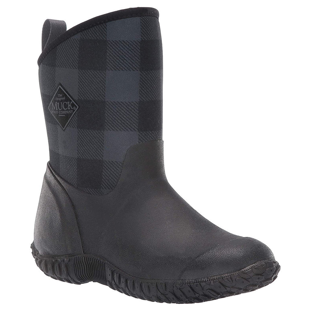 Muck Muckster II Mid Rubber Synthetic Womens Boots#color_black grey plaid