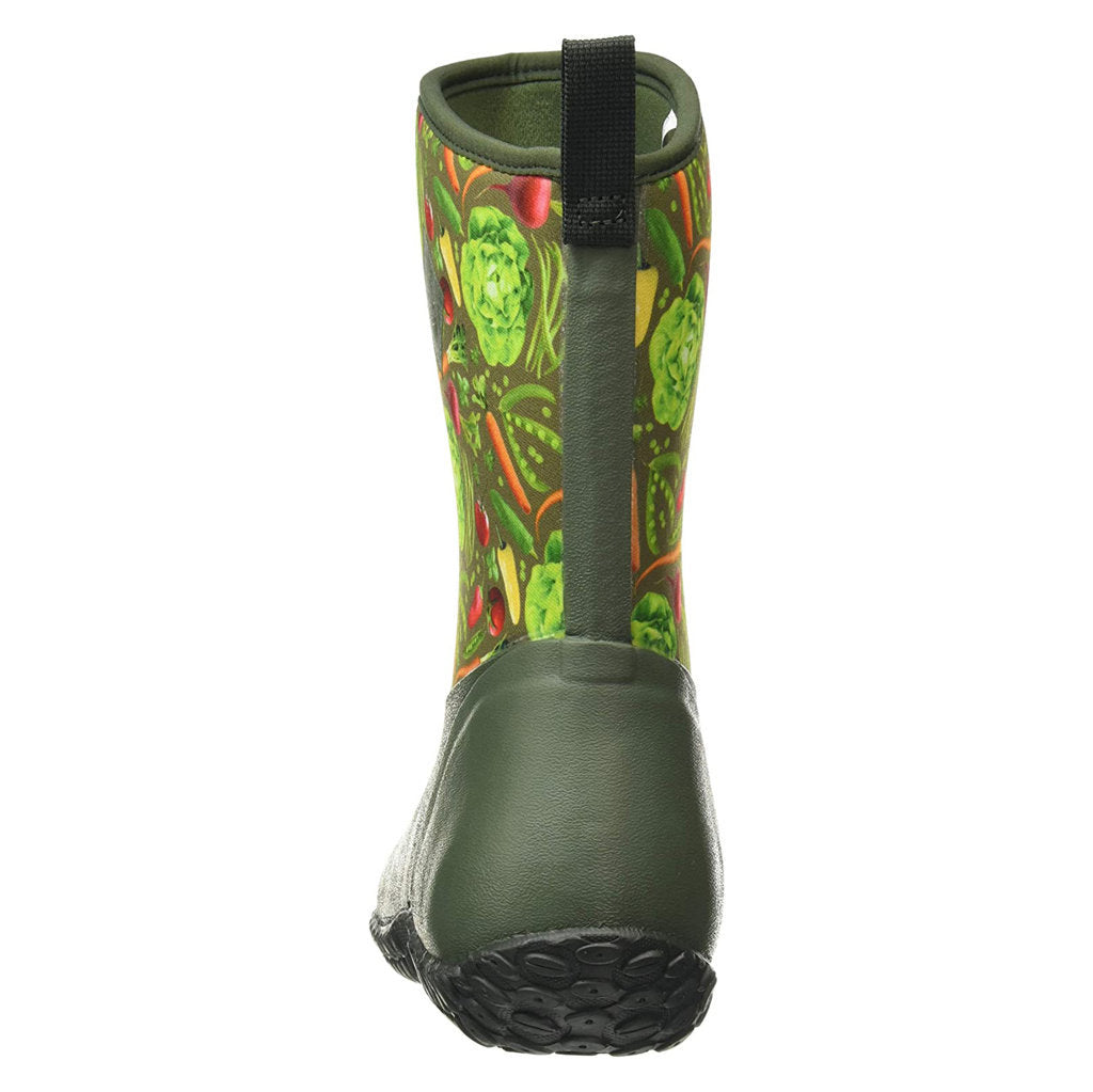Muck Muckster II Mid Rubber Synthetic Womens Boots#color_green veggie print