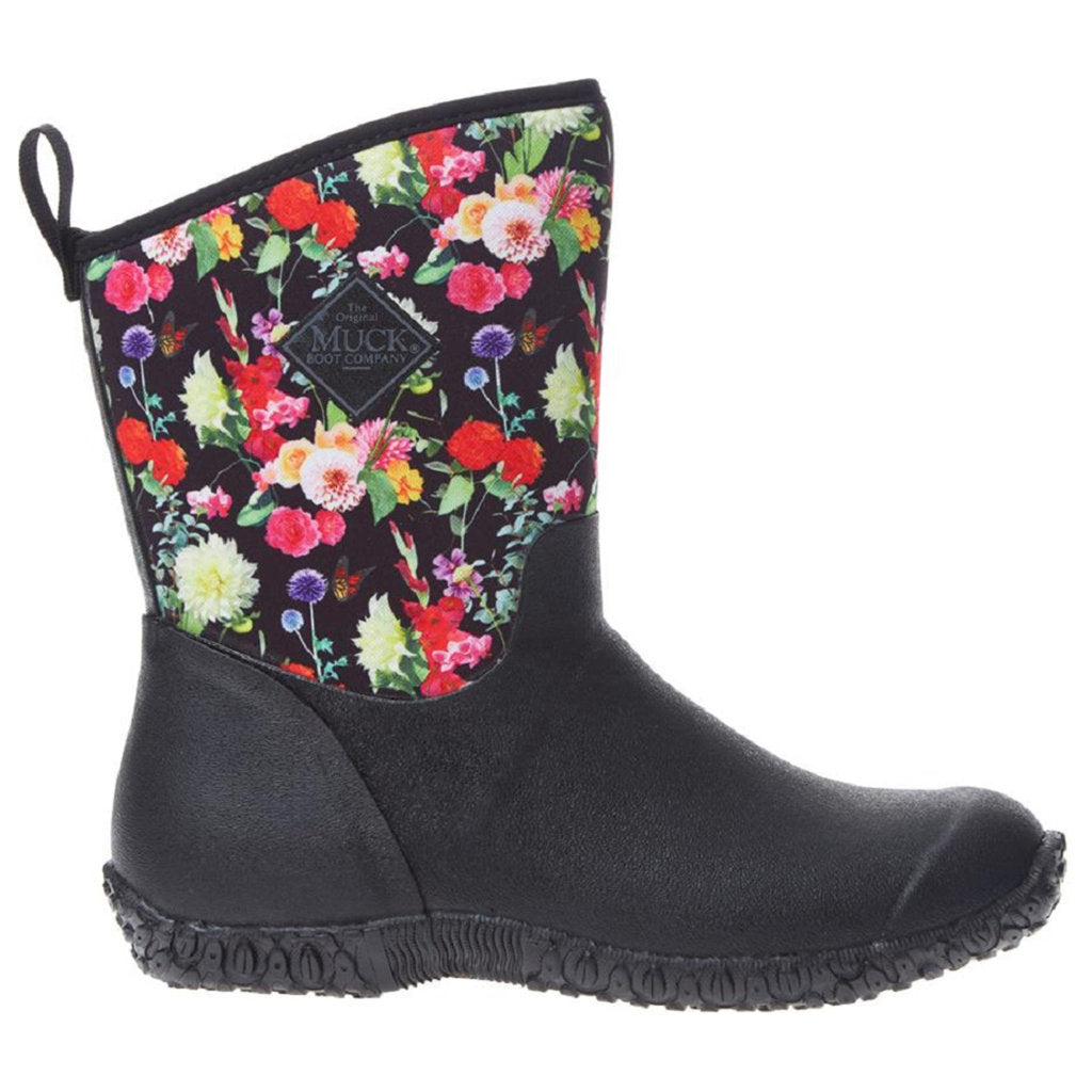 Muck Muckster II Mid Rubber Synthetic Womens Boots#color_black night floral print