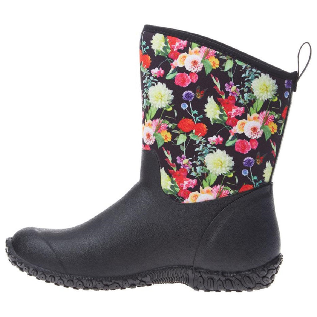 Muck Muckster II Mid Rubber Synthetic Womens Boots#color_black night floral print