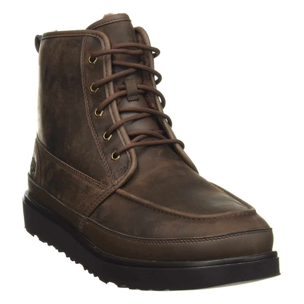 UGG Neumel High Moc Weather Waterproof Leather Men's Moc Toe Boots#color_grizzly