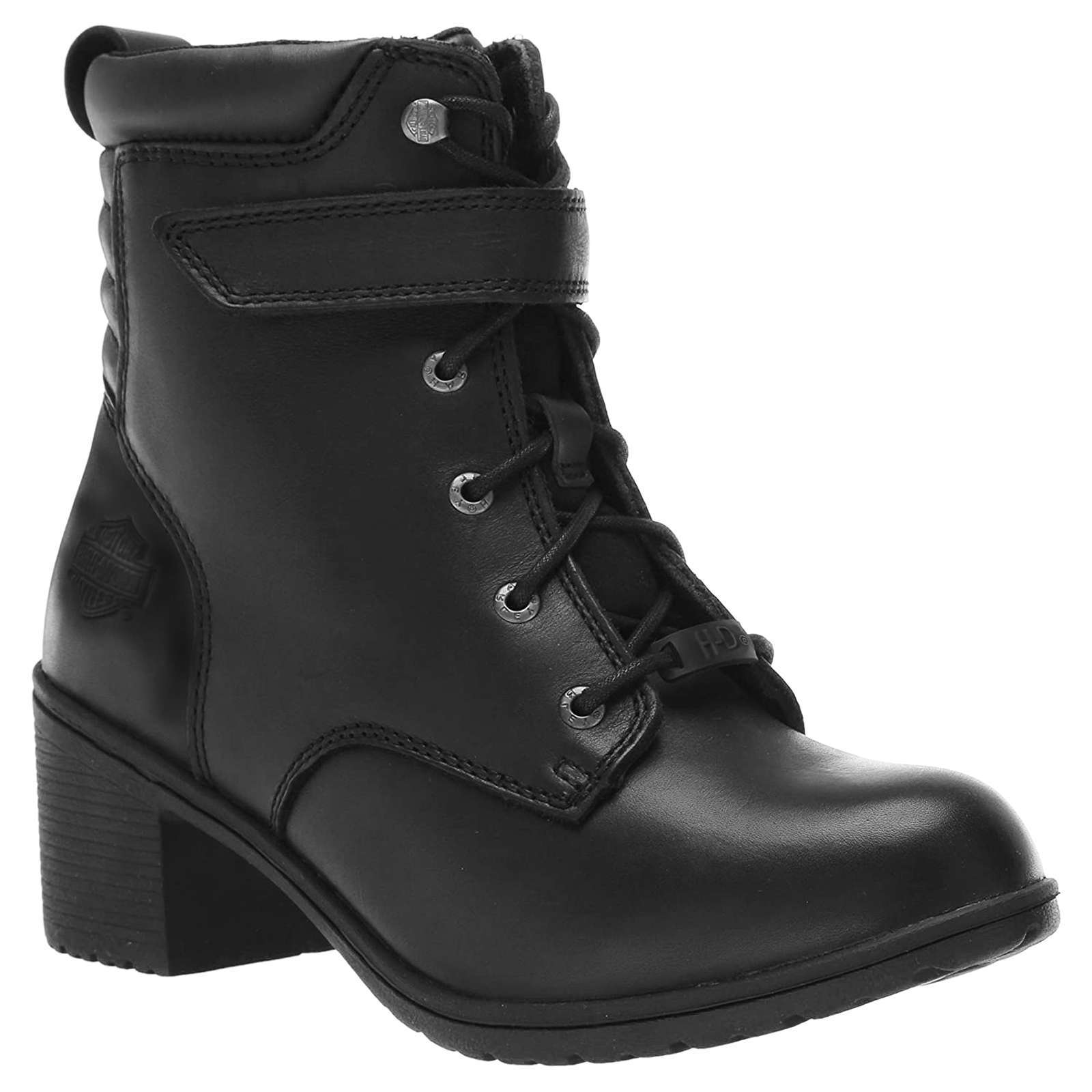 Harley Davidson Fannin Full Grain Leather Women's Riding Boots#color_black