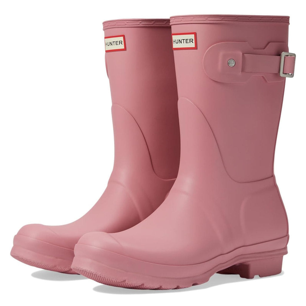 Hunter Original Short Rubber Womens Boots#color_purring pink