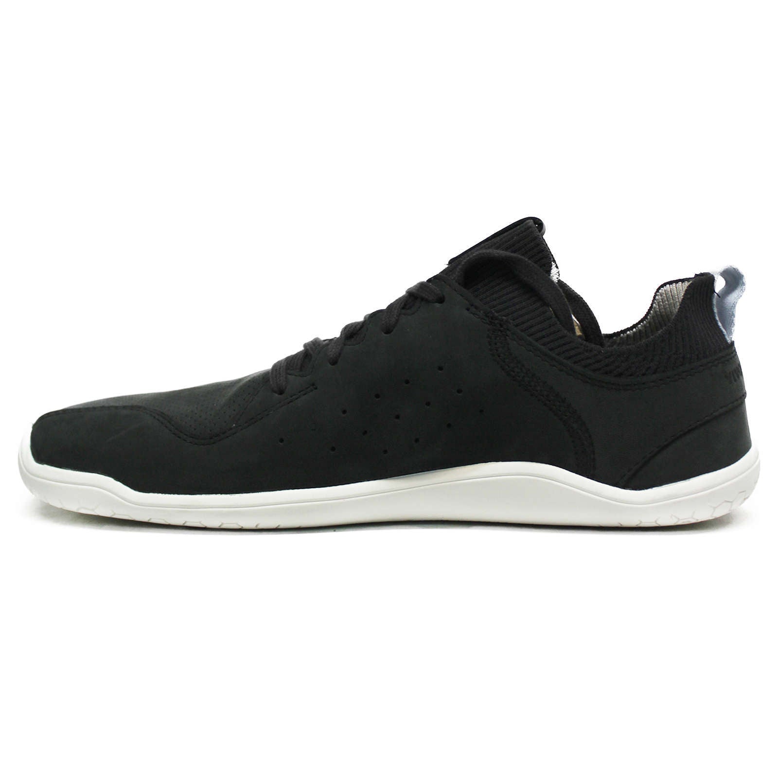 Vivobarefoot Primus Knit Lux II Leather Textile Womens Sneakers#color_obsidian