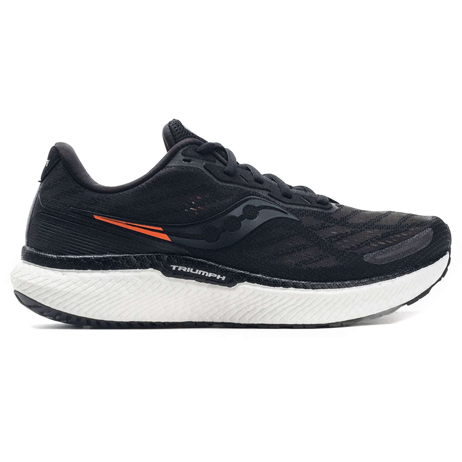 Saucony Triumph 19 Synthetic Textile Men's Low-Top Sneakers#color_black white