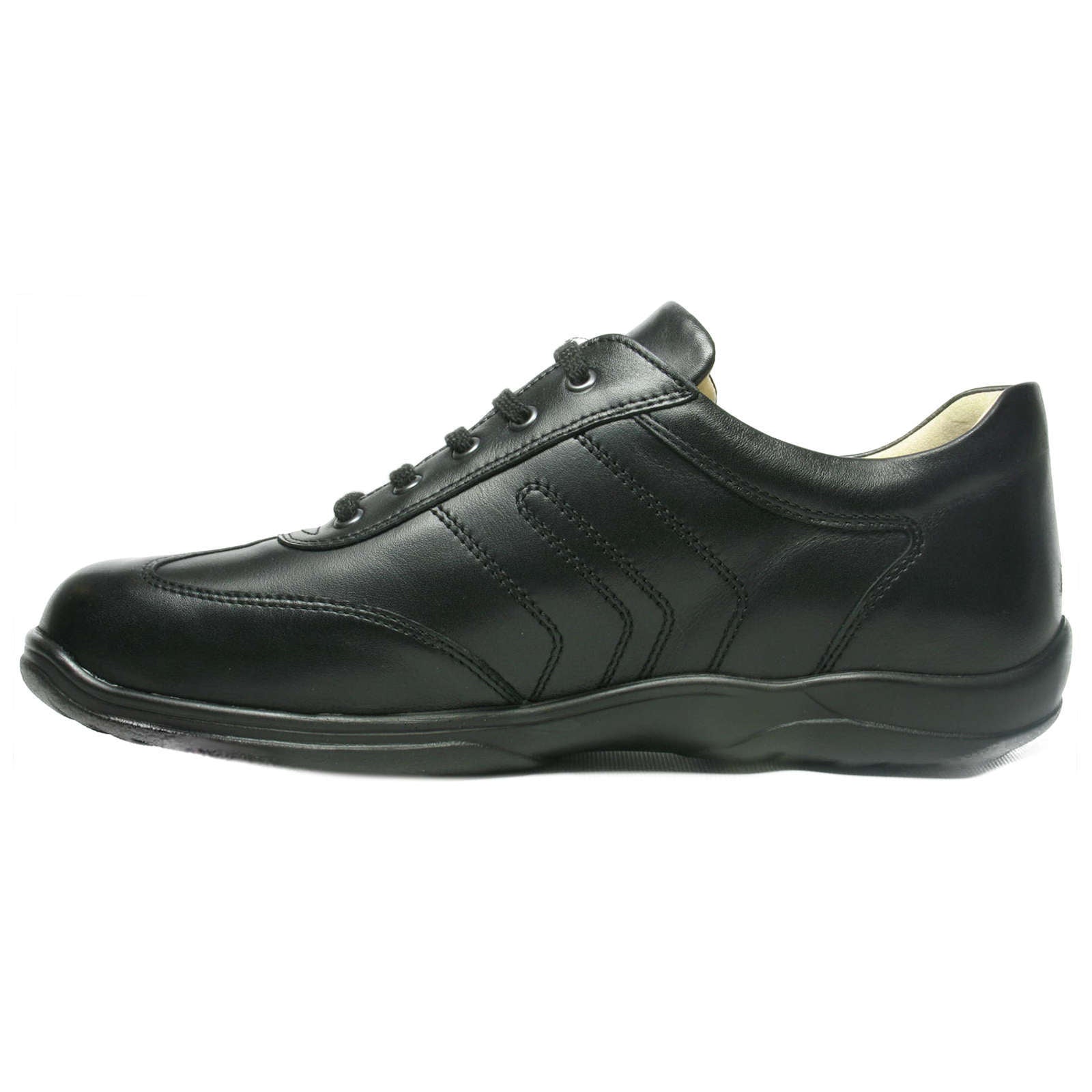 Finn Comfort Syracuse Smooth Leather Men's Sneakers#color_black