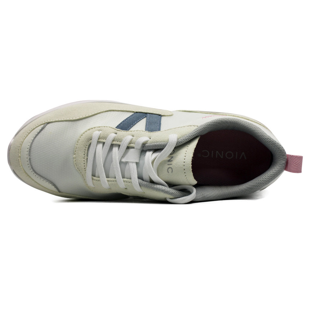 Vionic Ayse Leather Textile Womens Sneakers#color_white